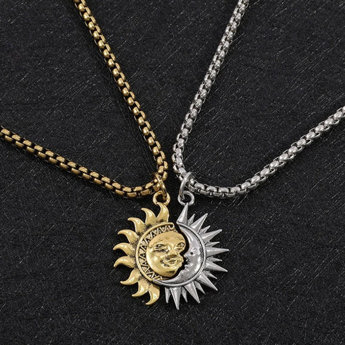 Sun and Moon Necklace Set
