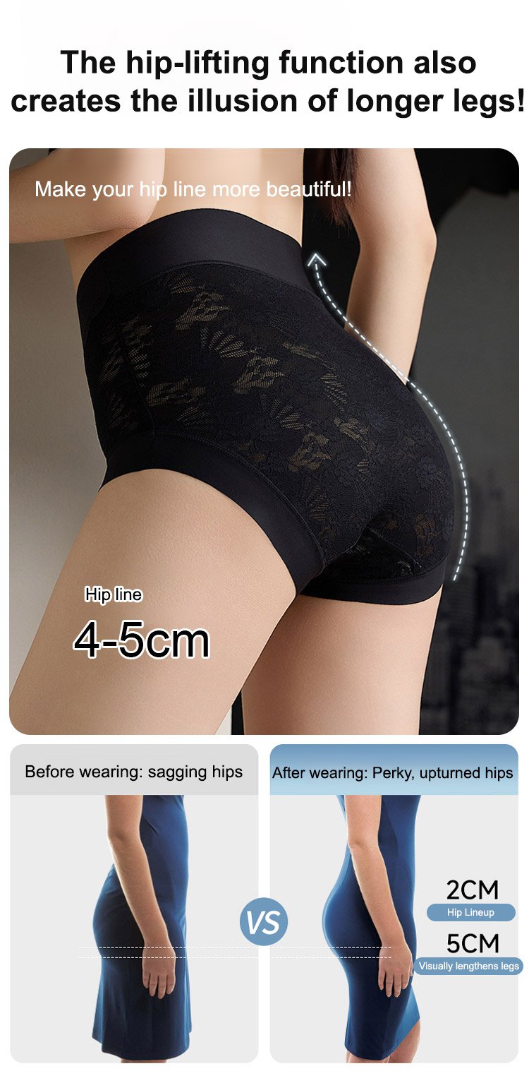 High Waist Tummy Control Fabric Panties ( Imported )