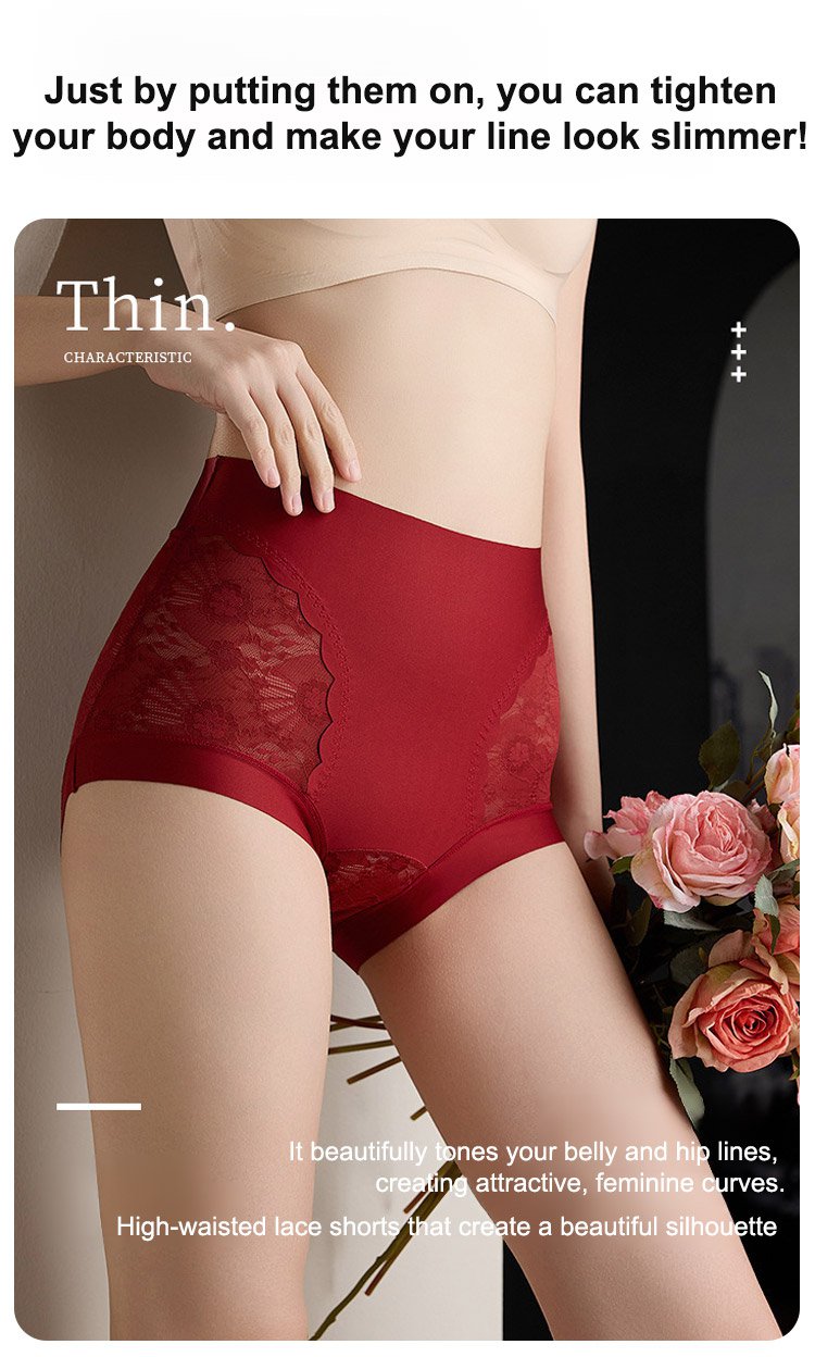 High Waist Tummy Control Fabric Panties ( Imported )