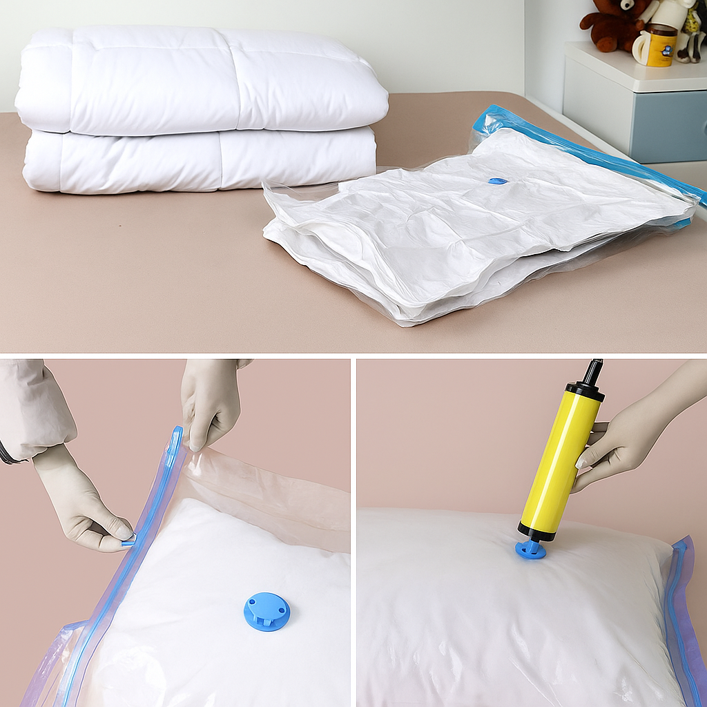 Reusable Vacuum Bags with Pump Set