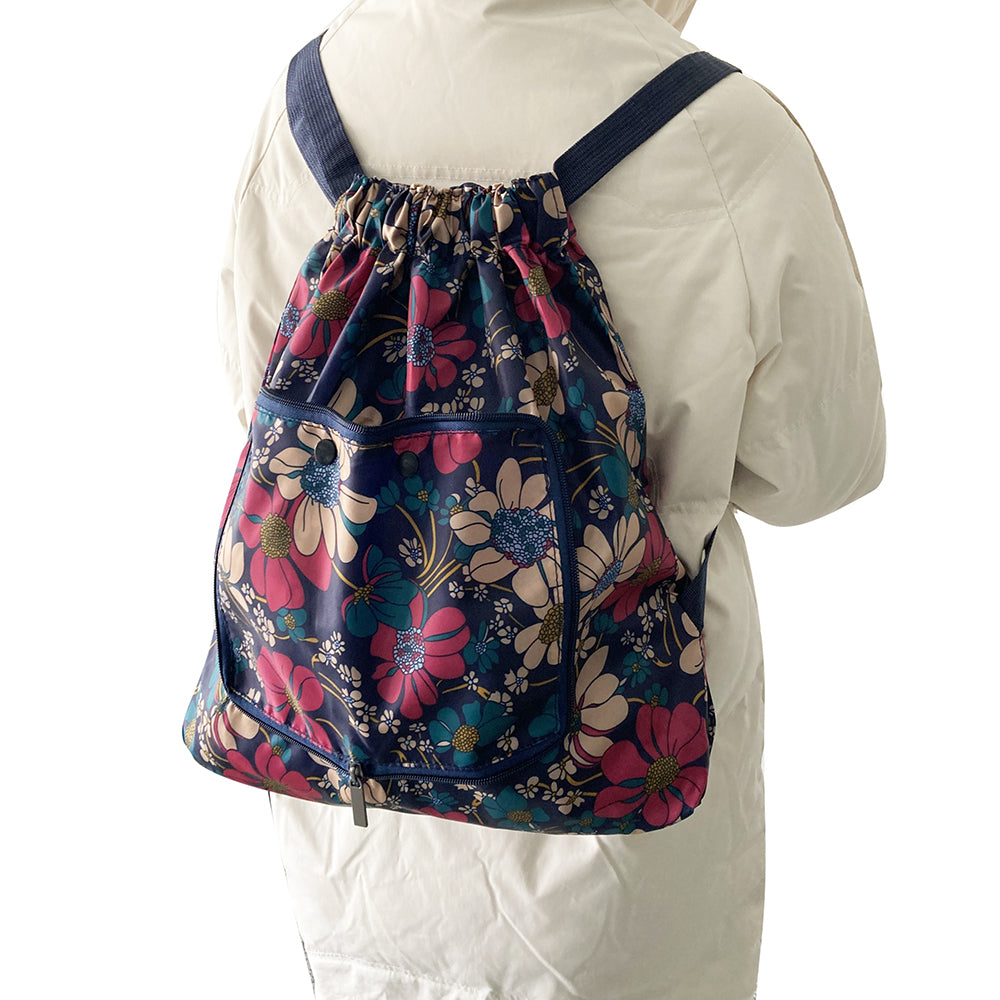 Foldable Drawstring Backpack