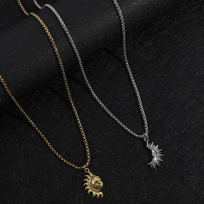 Sun and Moon Necklace Set