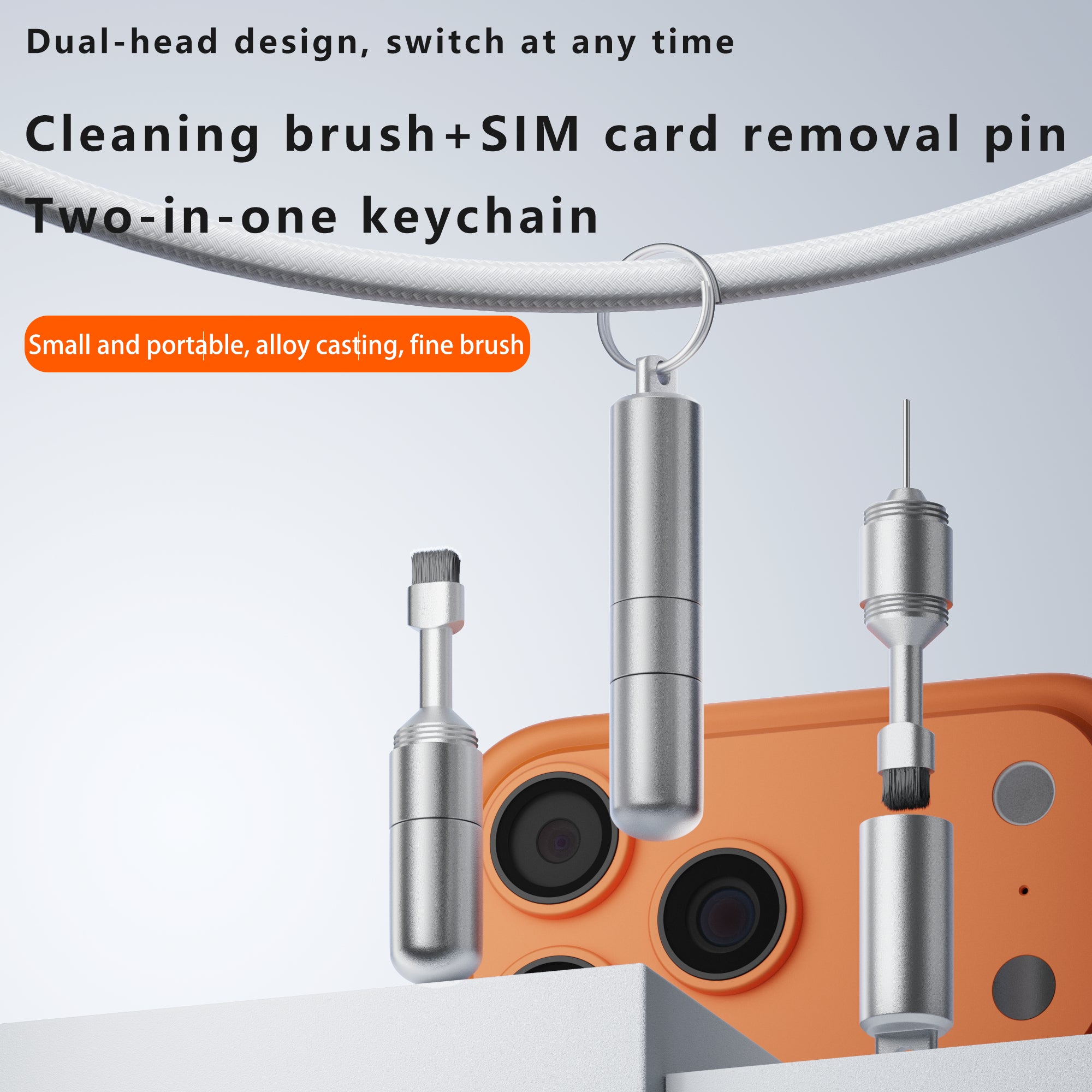 2-in-1 SIM Ejector Tool & Cleaning Brush