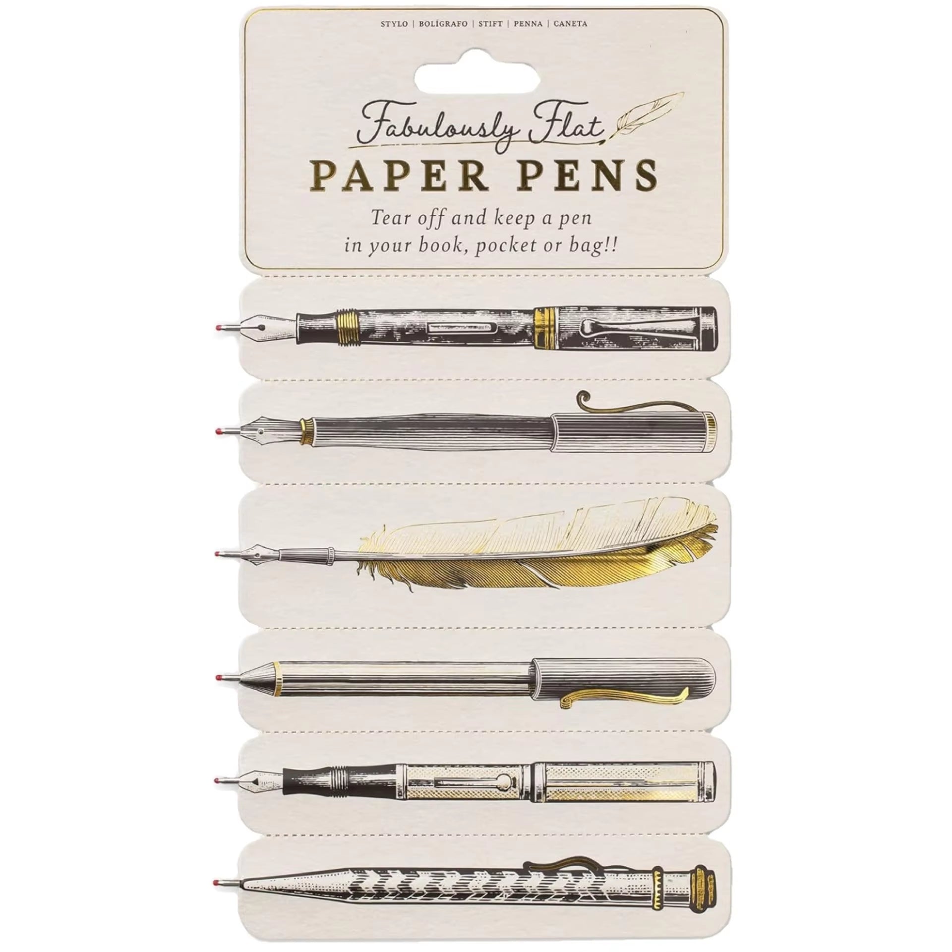4 in 1 Flat Paper Pens