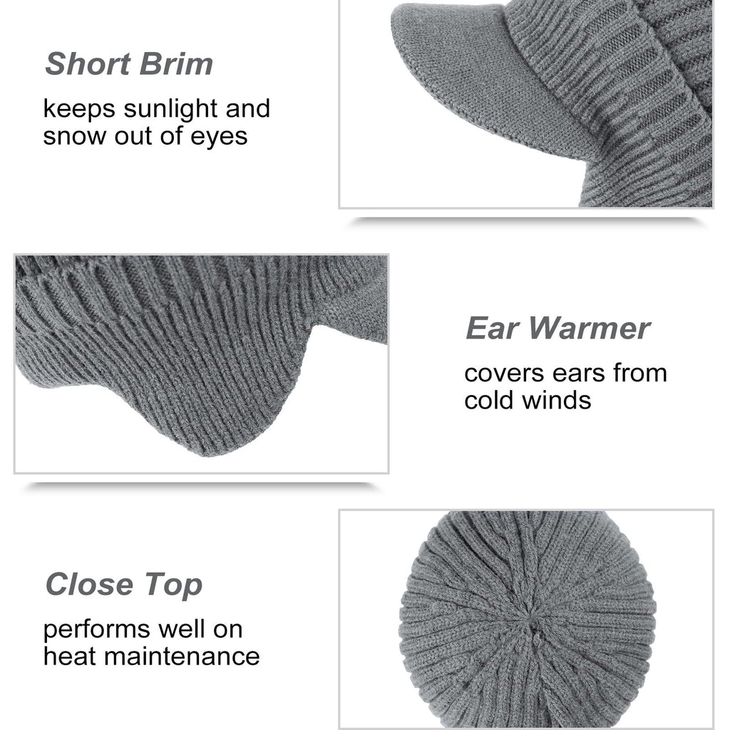 2 in 1 Elastic Warm Ear Protection Knitted Hat