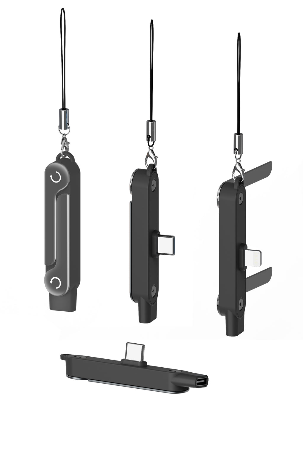 240W PD Fast Charging USB-C Cable with Foldable Phone Stand