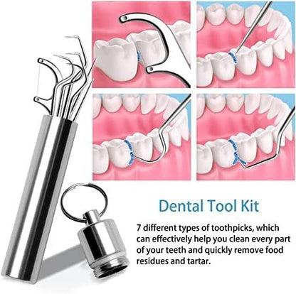 7 in 1 Titanium Toothpick KeyChain