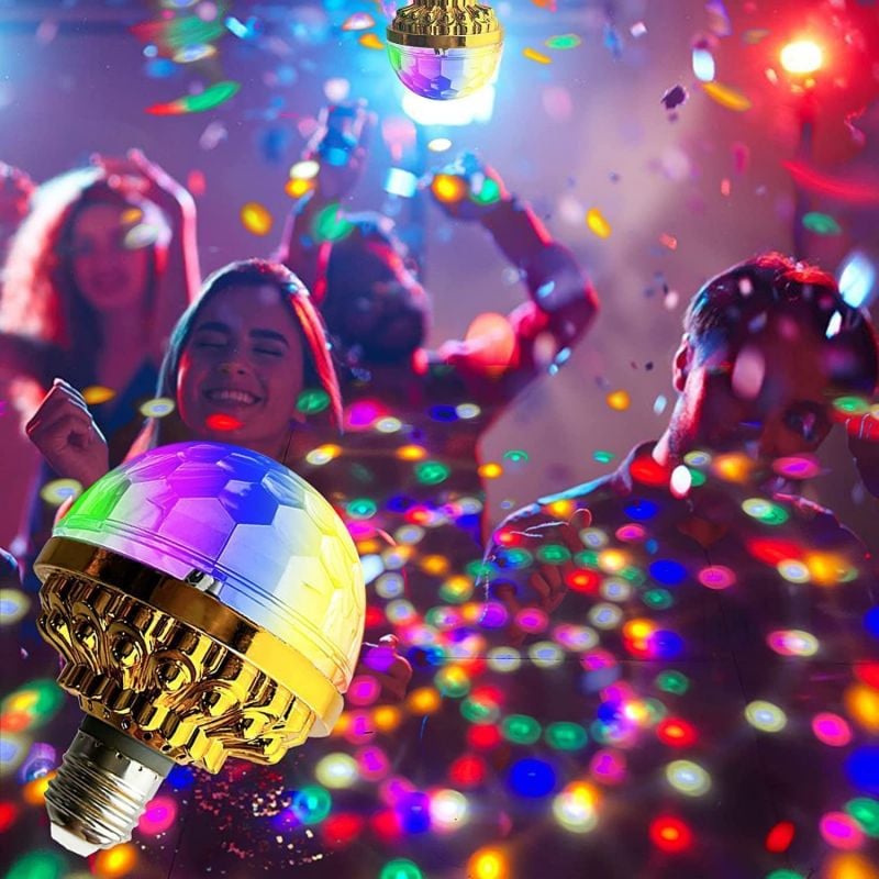 2 in 1 Colourful Rotating Disco Ball Light + Speaker