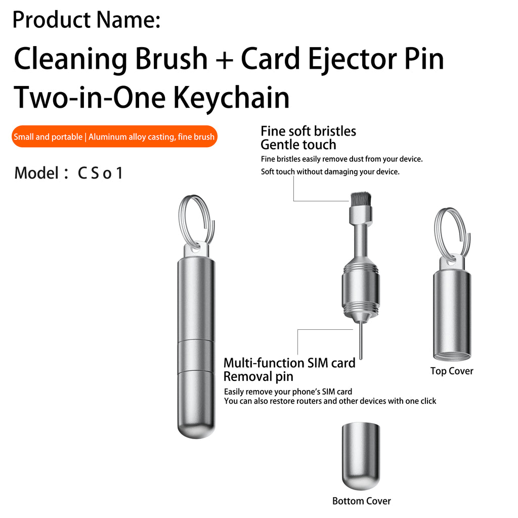 2-in-1 SIM Ejector Tool & Cleaning Brush