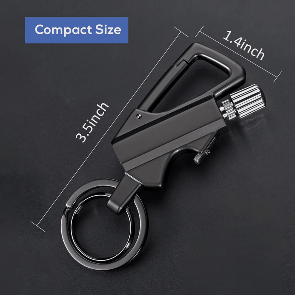 3 in 1 Permanent Match Infinity Lighter with Multitool Keychain Bottle
