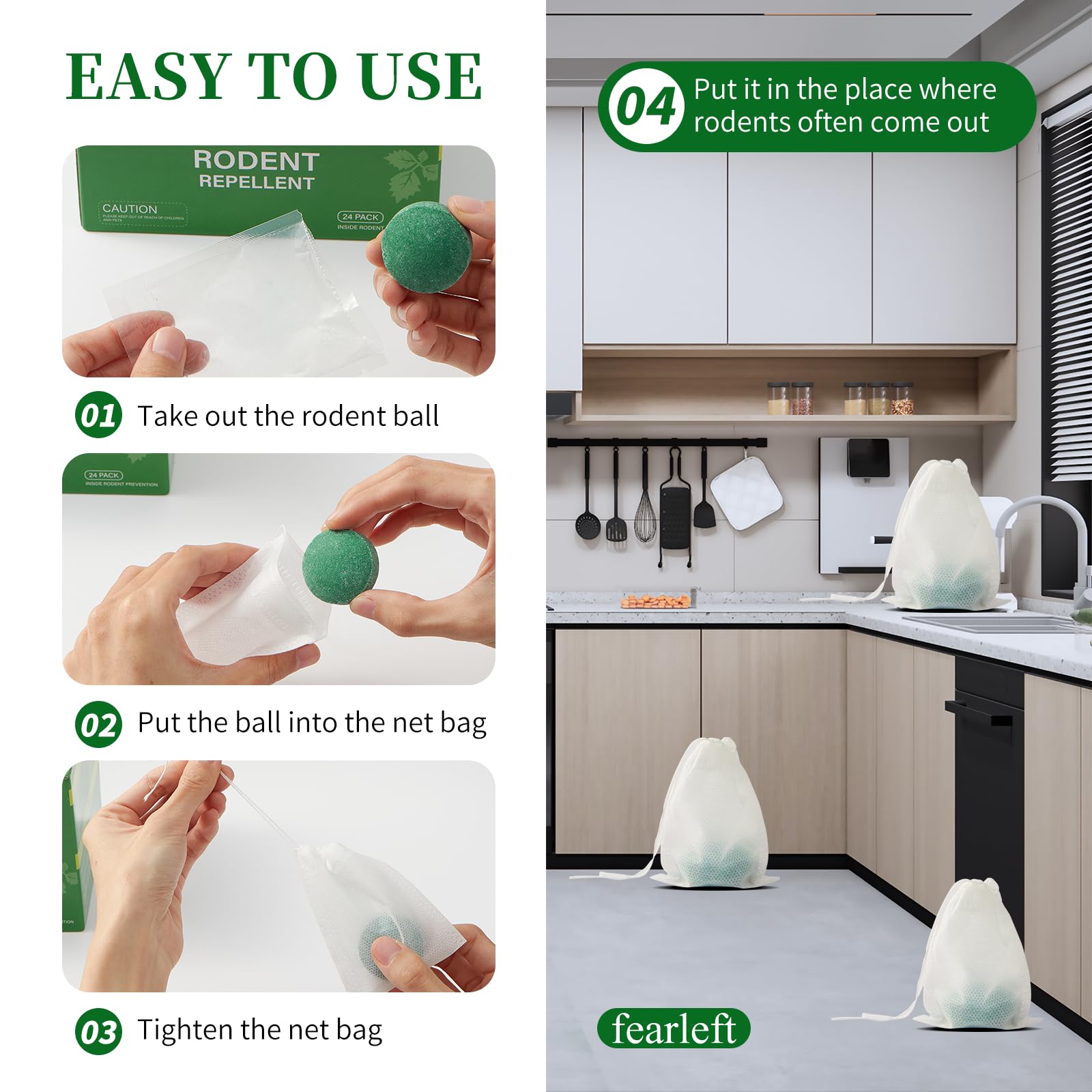 24-Pack Peppermint Oil Mouse Repellent – Safe & Natural