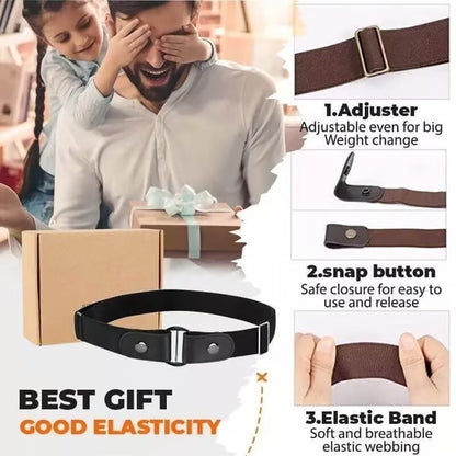 Unisex Buckle-free Invisible Elastic Waist Belts