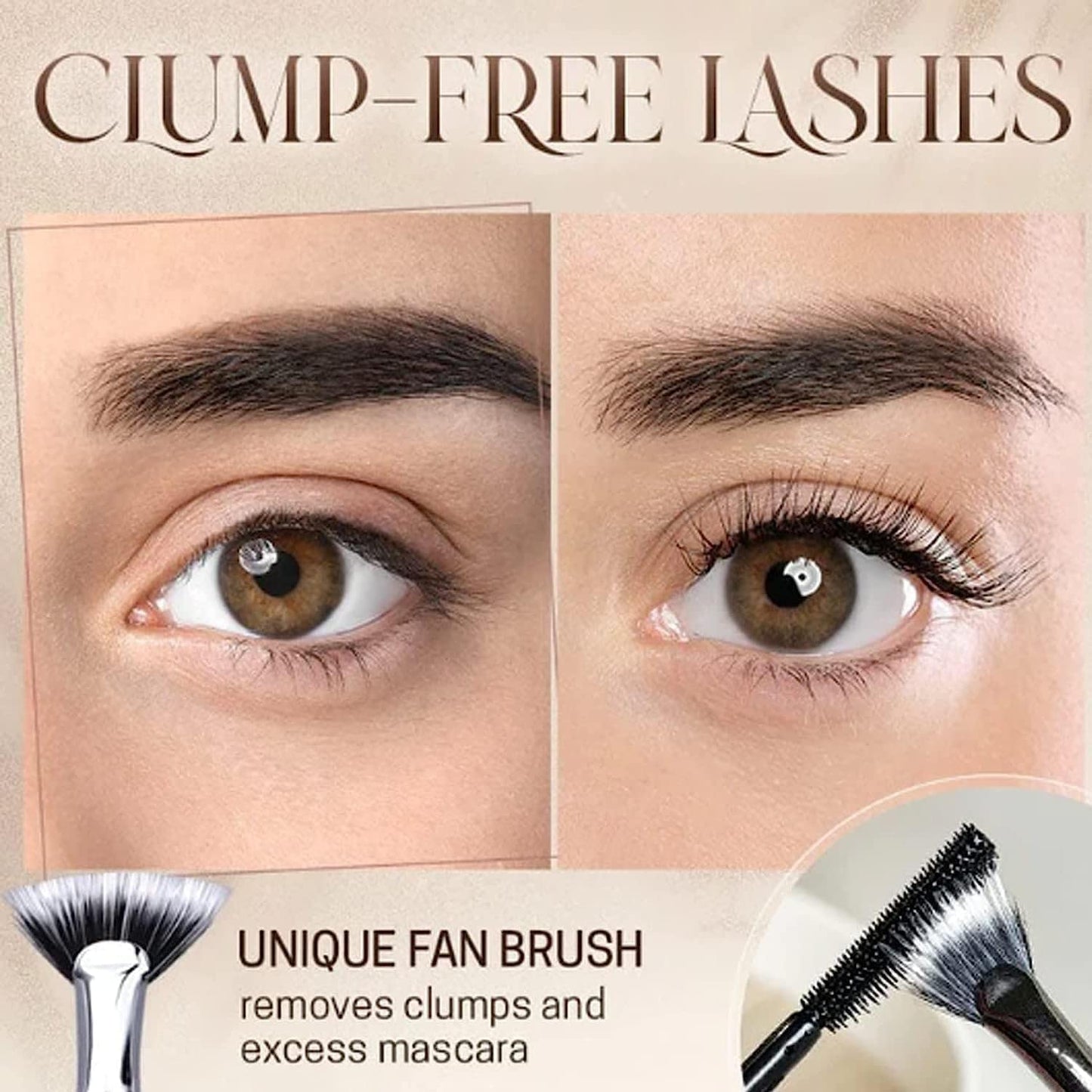 Folding Angle Scalloped Lash Brush