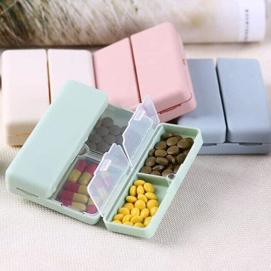 Magnetic Compartments Portable Pill Case