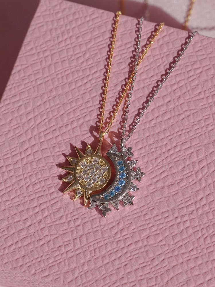 2 in 1 Moon and Sun Necklace