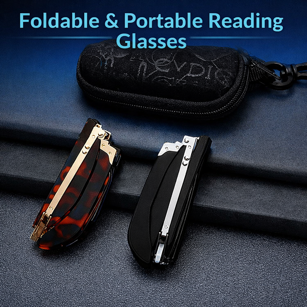 Foldable Anti Blue Light Reading Glasses With Case