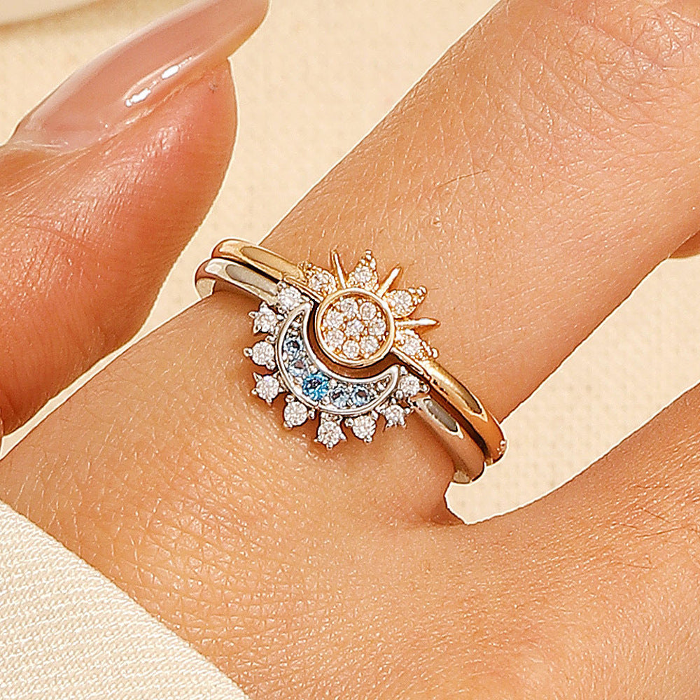 2 in 1 Sun and Moon Ring