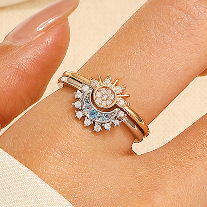 2 in 1 Sun and Moon Ring