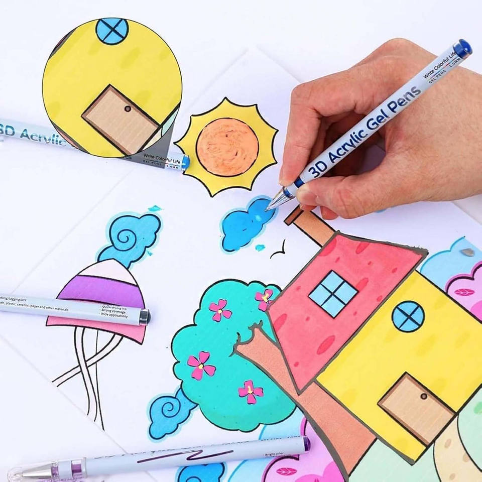3D Arcrylic Gel Pens