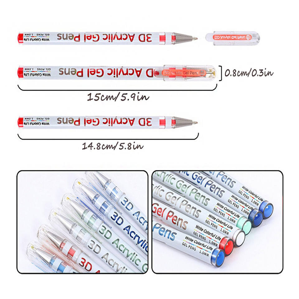 3D Arcrylic Gel Pens