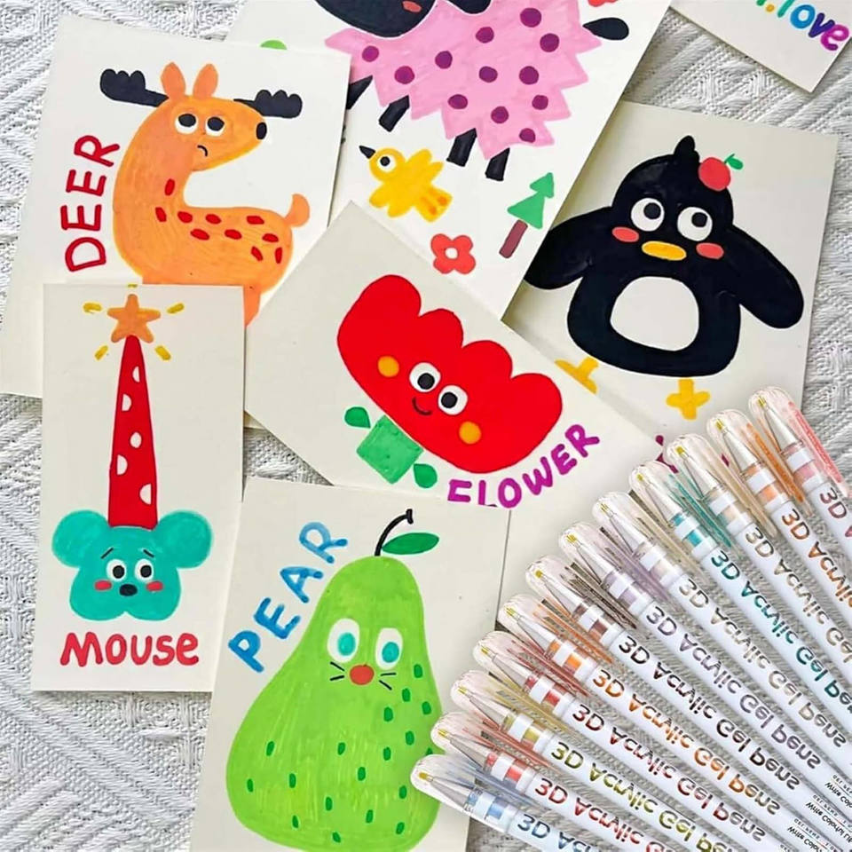 3D Arcrylic Gel Pens