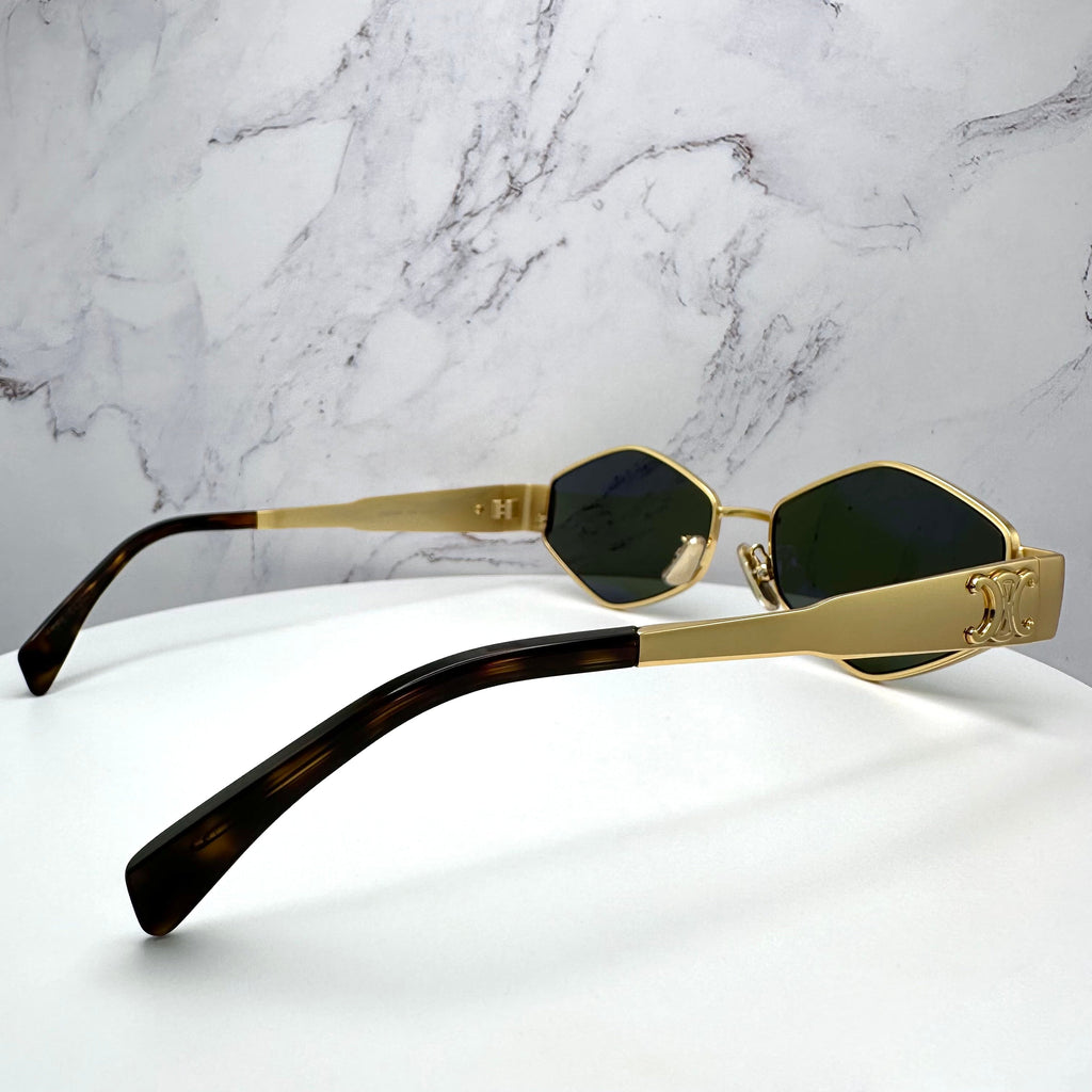 Celine Triomphe Gold Metal Glasses