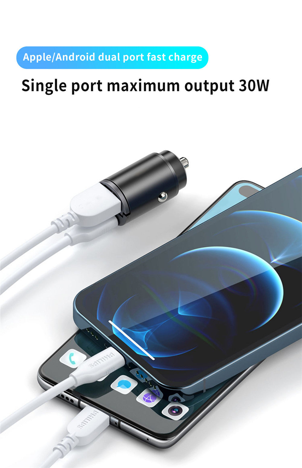 100W Fast Charging Car Charger