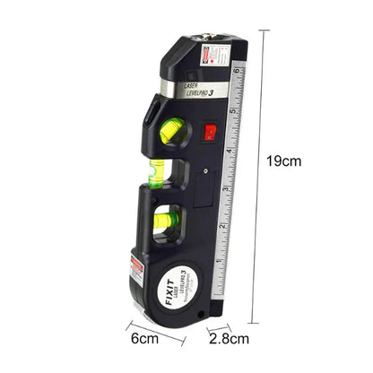 4 in 1 Fixit Laser Level Pro 3 4in1 Multi-Purpose Measuring Tool With 8 Feet Tape