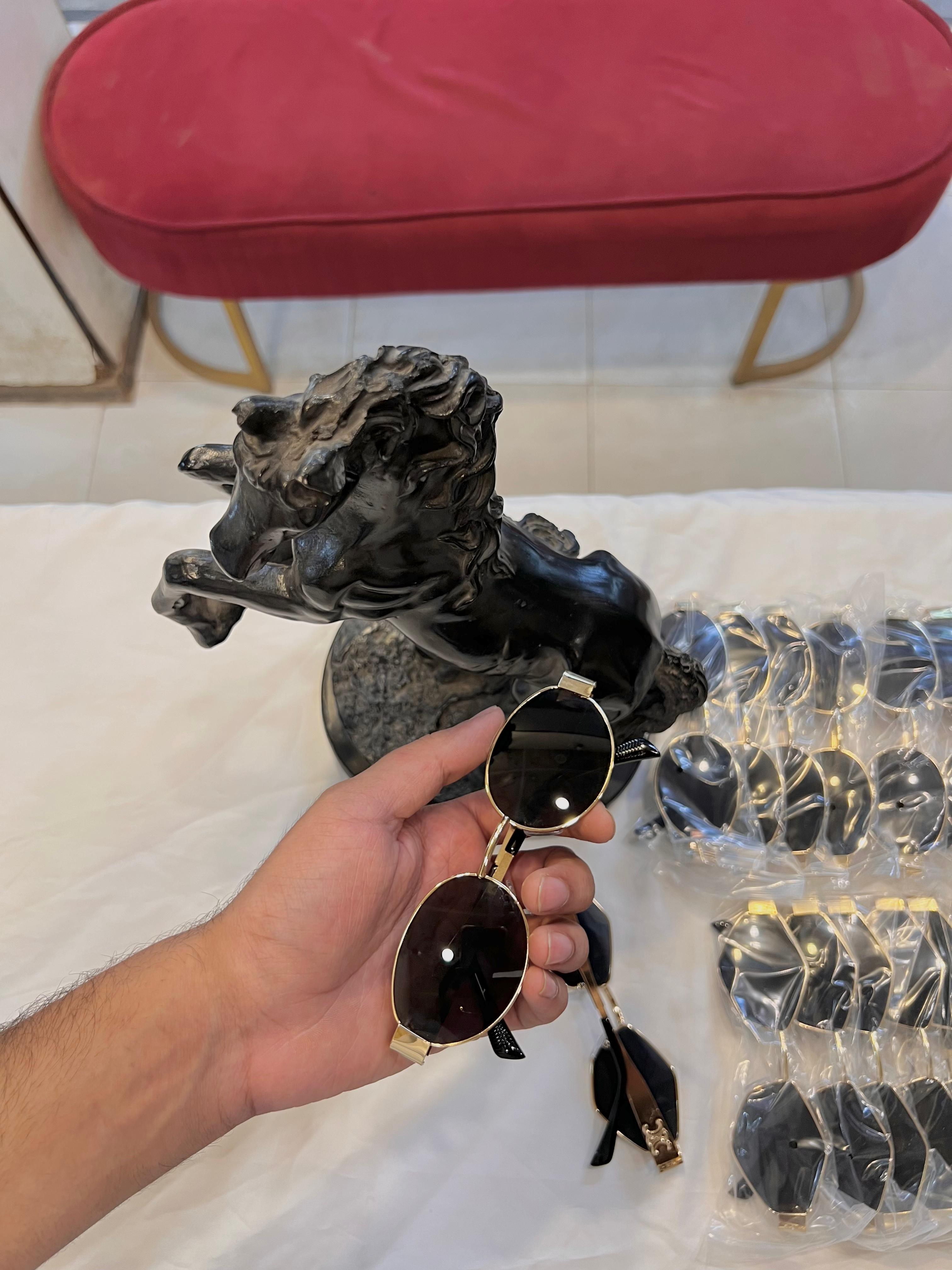 Celine Triomphe Gold Metal Glasses