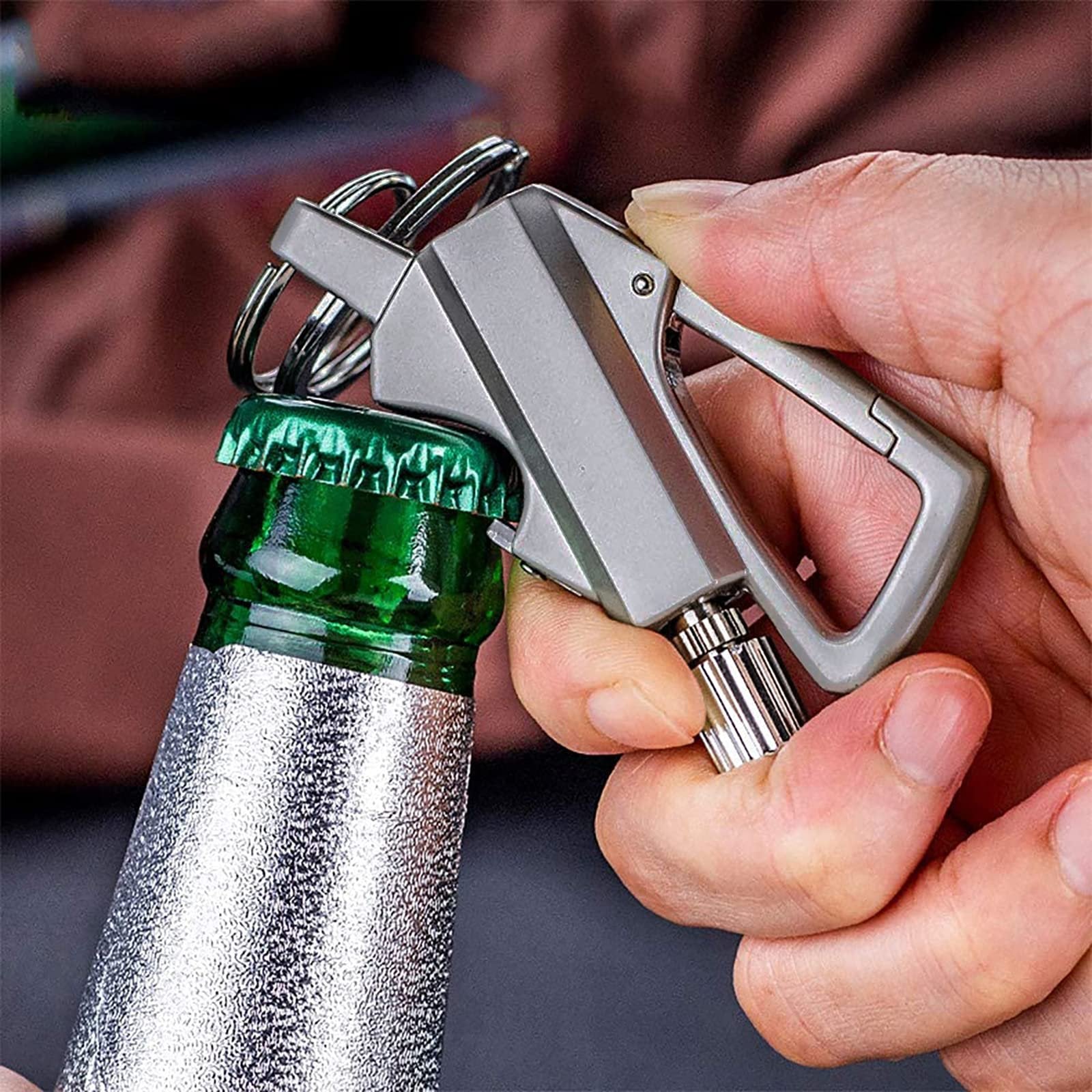 3 in 1 Permanent Match Infinity Lighter with Multitool Keychain Bottle