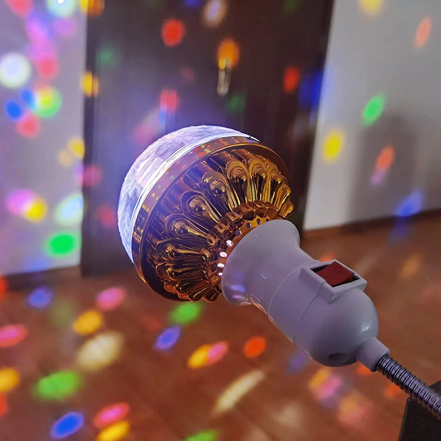 2 in 1 Colourful Rotating Disco Ball Light + Speaker