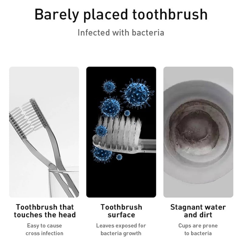 4 in 1 Stylish Toothbrush Holder with Cover