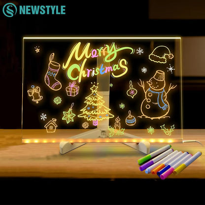 Acrylic Note Board with Color Light