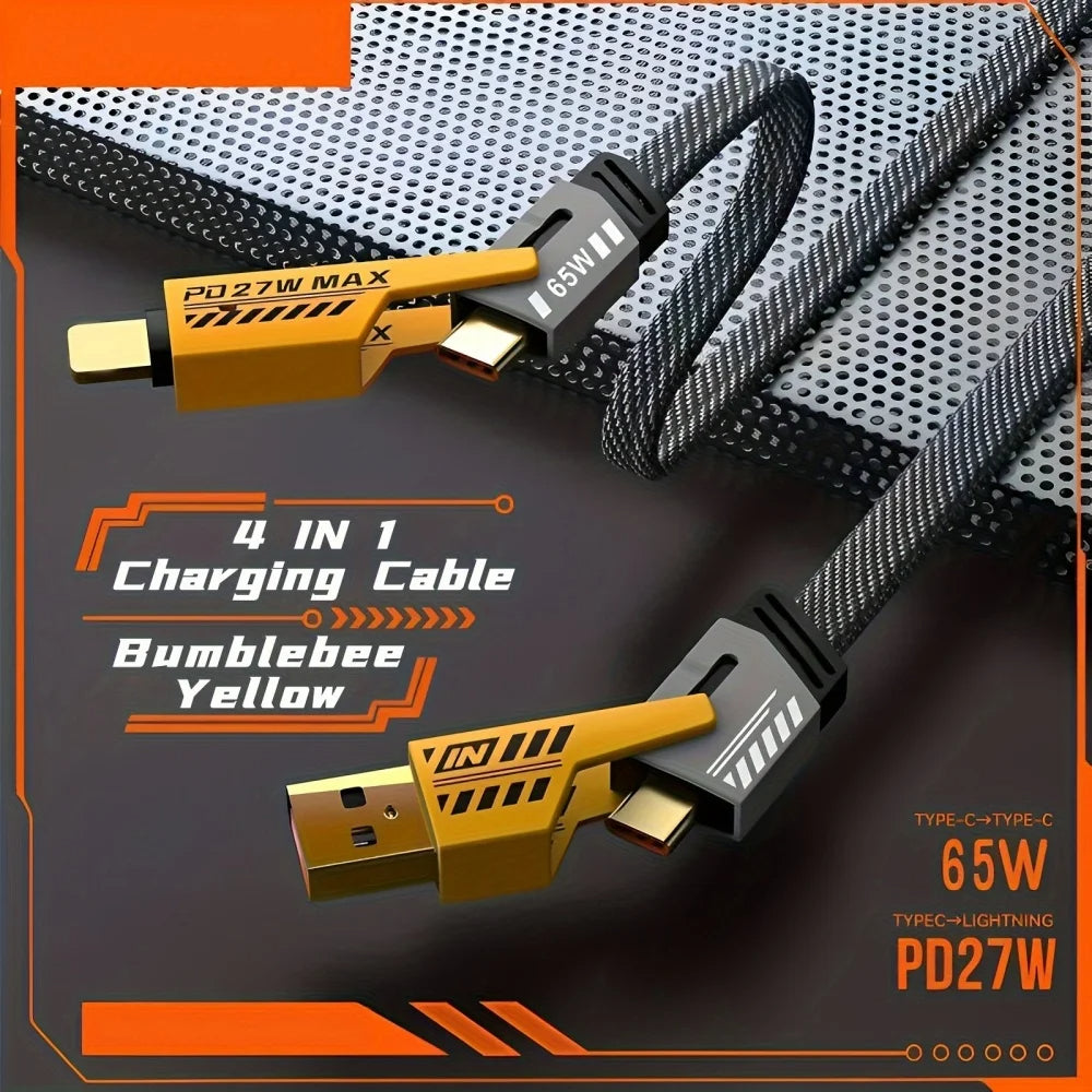4 in 1 Charging Carbon Fiber Cable