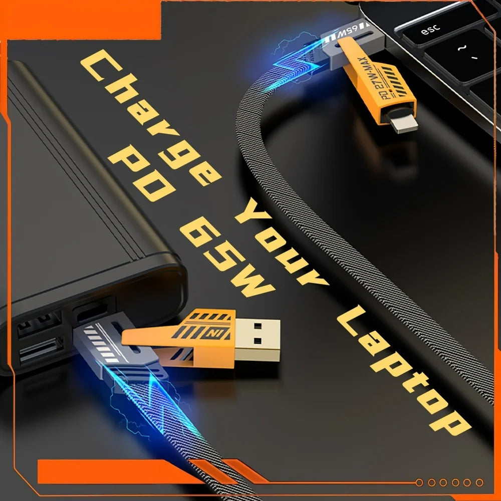 4 in 1 Charging Carbon Fiber Cable