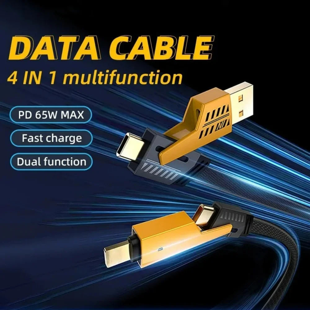 4 in 1 Charging Carbon Fiber Cable