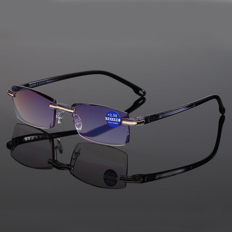 New Sapphire High Hardness Anti-Blue Progressive Far and Near Dual-Use Reading Glasses