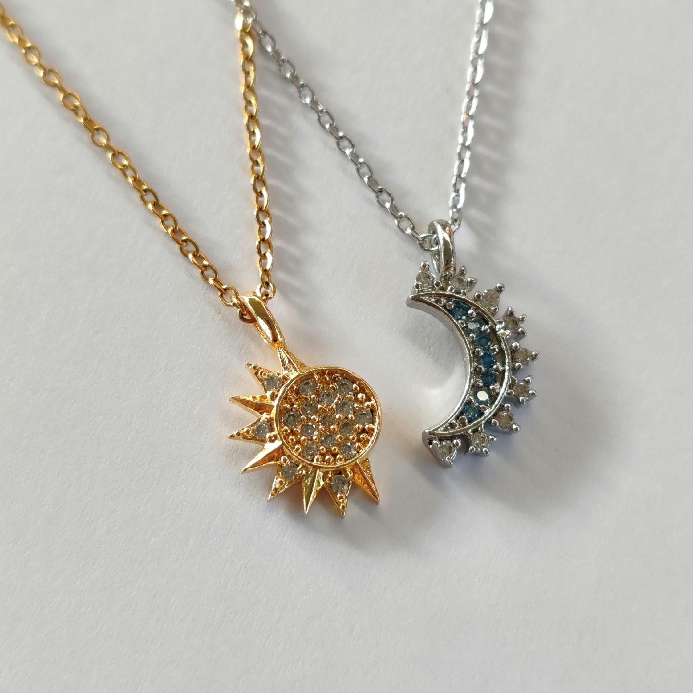 2 in 1 Moon and Sun Necklace